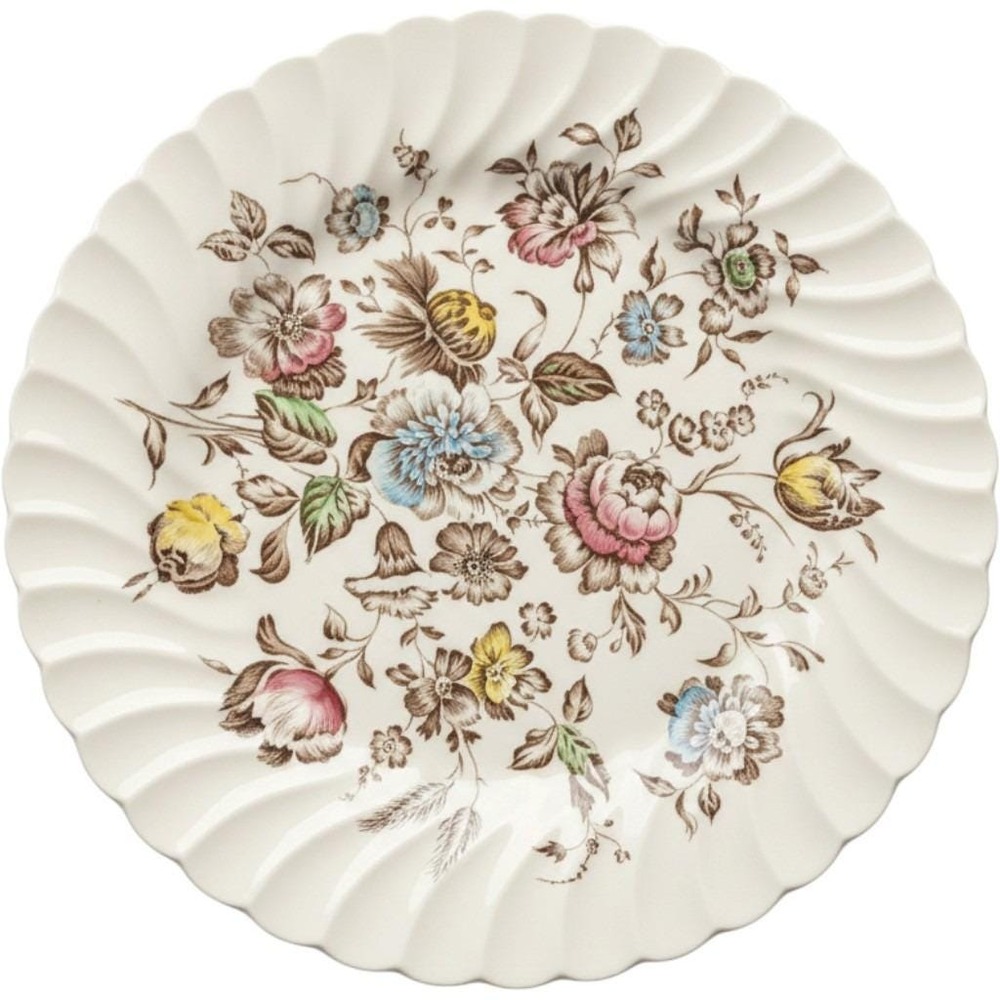 Vntg Johnson Bros Staffordshire Bouquet Ironstone Dinner Plates Set of 7 England